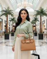 Crocodile Pattern Handbag for Women - Premium Leather Designer Large Lock Shoulder Bag